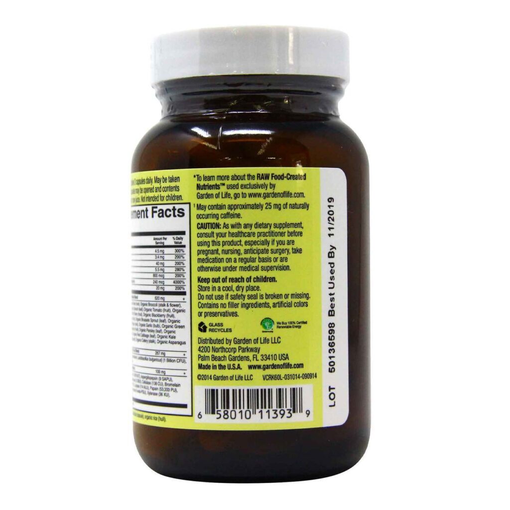 Garden of Life Vitamin Code Kombucha RAW - 60 Cápsulas para Saúde Intestinal - Imagem 7