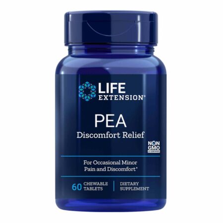 Life Extension, PEA Alívio do Desconforto - 60 Tablets Mastigáveis