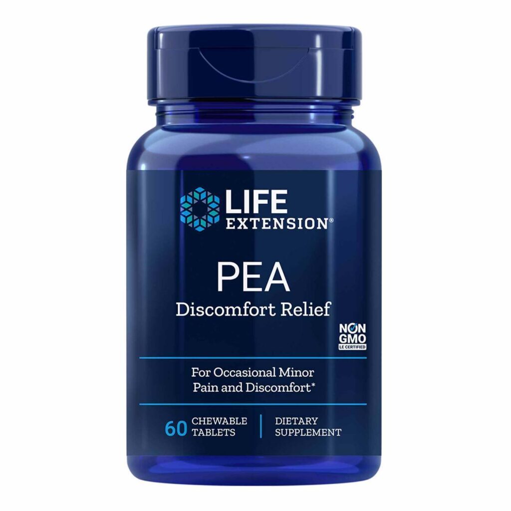 Life Extension PEA Alívio do Desconforto - 60 Tablets Mastigáveis: Solução Avançada para o Bem-Estar