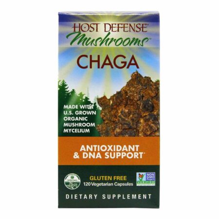 Host Defense, Chaga Antioxidante e Suporte de DNA - 120 Cápsulas Vegetarianas