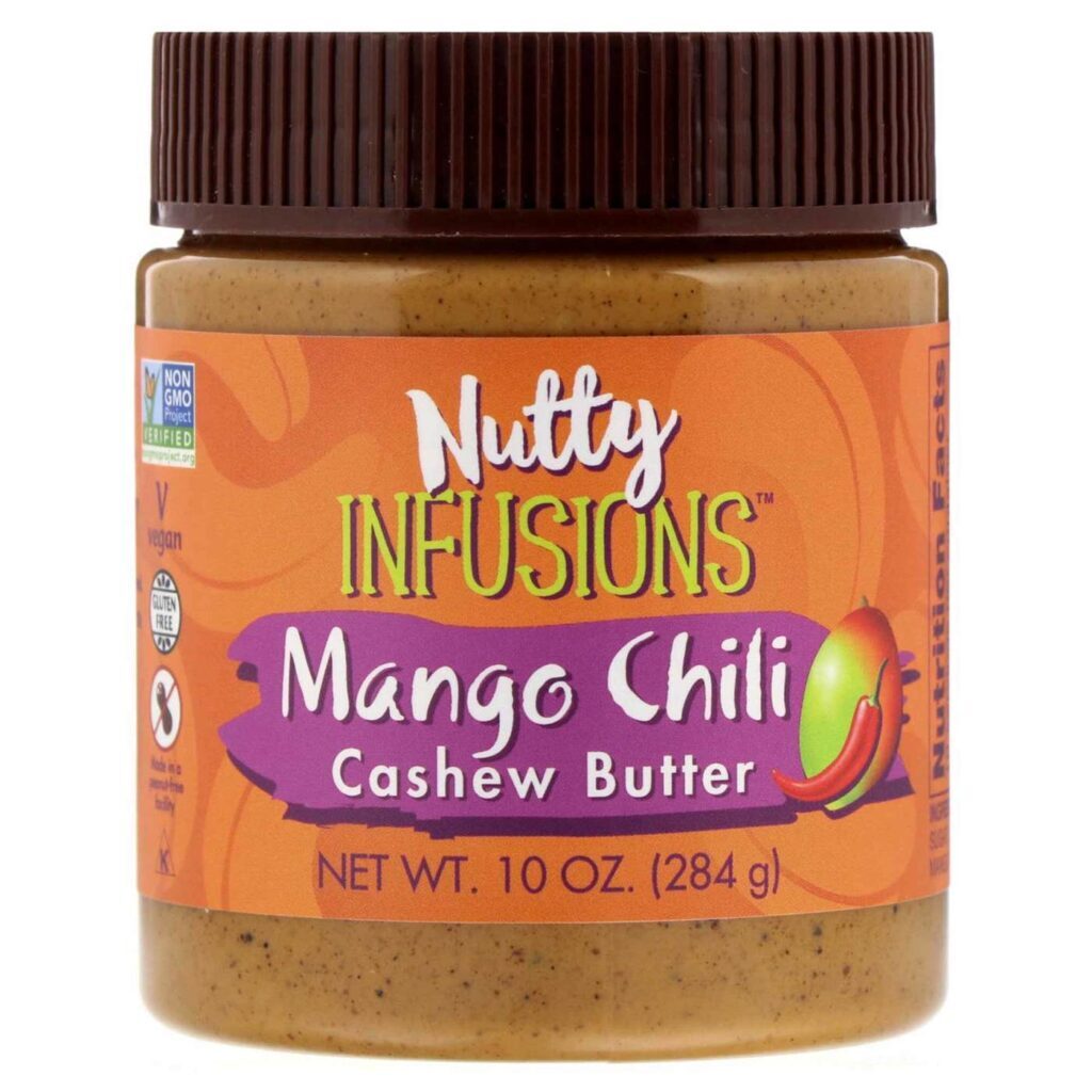 Manteiga de Caju e Manga Chili Now Foods Nutty Infusions™ 284g | Sabor Picante e Doce