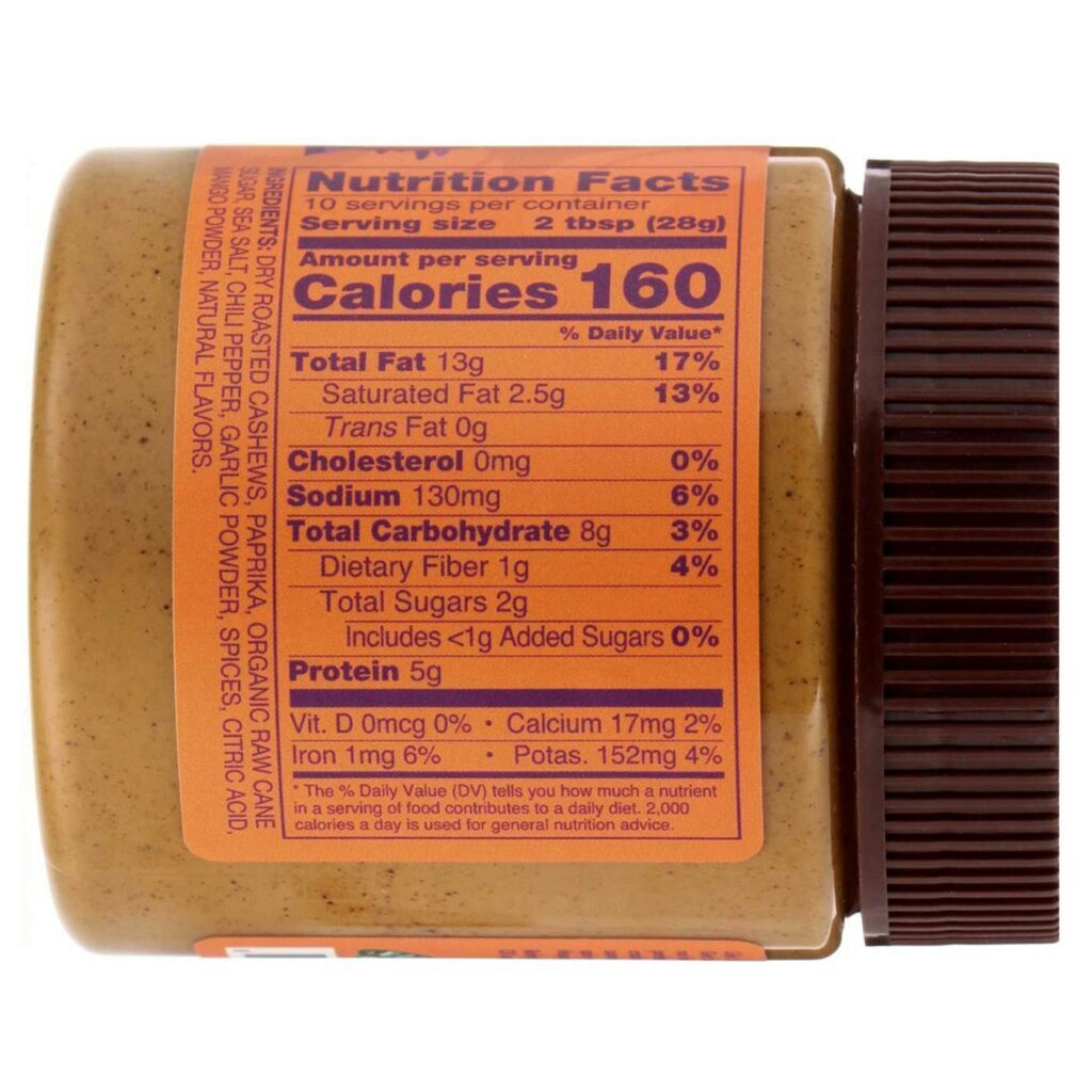 Manteiga de Caju e Manga Chili Now Foods Nutty Infusions™ 284g | Sabor Picante e Doce - Imagem 2