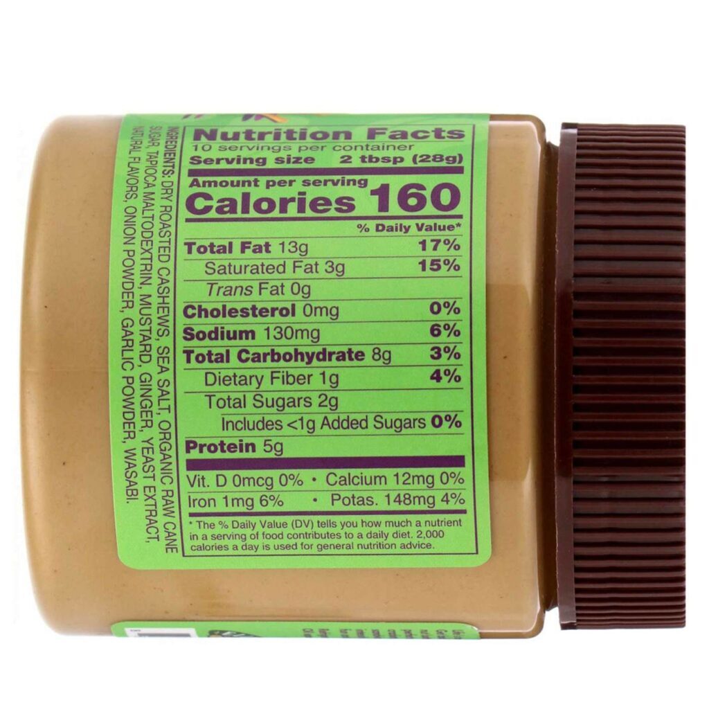 Now Foods Nutty Infusions Manteiga de Caju Gengibre Wasabi - 284g | Sabor Exótico e Nutrição - Imagem 2