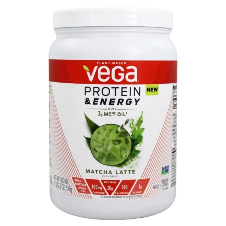 Vega, Proteína e Energia com Óleo MCT, Sabor Matcha Latte - 519 g (18,3 oz)