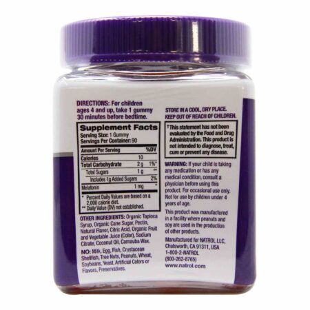 Natrol, Melatonina Kids 1 mg - Frutas Silvestres - 90 Gomas - Image 2