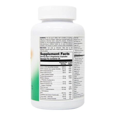 Solaray Espectro Energético Multivitamínico e Mineral - 120 Cápsulas Vegetarianas - Energia e Vitalidade - Imagem 2
