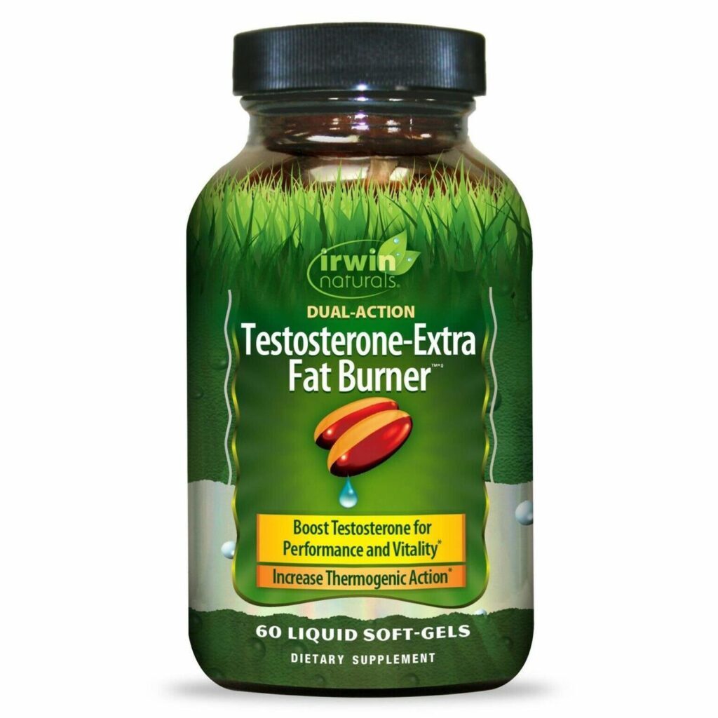 Irwin Naturals Queimador de Gordura Extra de Testosterona Ação Dupla 60 Cápsulas em Gel Líquido - Imagem 2