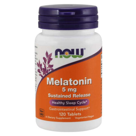 Now Foods, Melatonina 5 mg - 120 Comprimidos de Liberação Prolongada