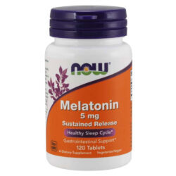 Now Foods Melatonina 5mg - 120 Comprimidos Liberação Prolongada: Sono Reparador