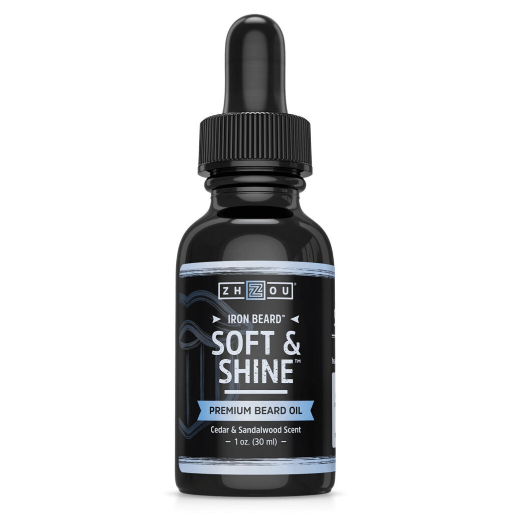 Zhou Barba de Ferro Macio e Brilho Óleo de Barba - Cedro e Sândalo - 30ml