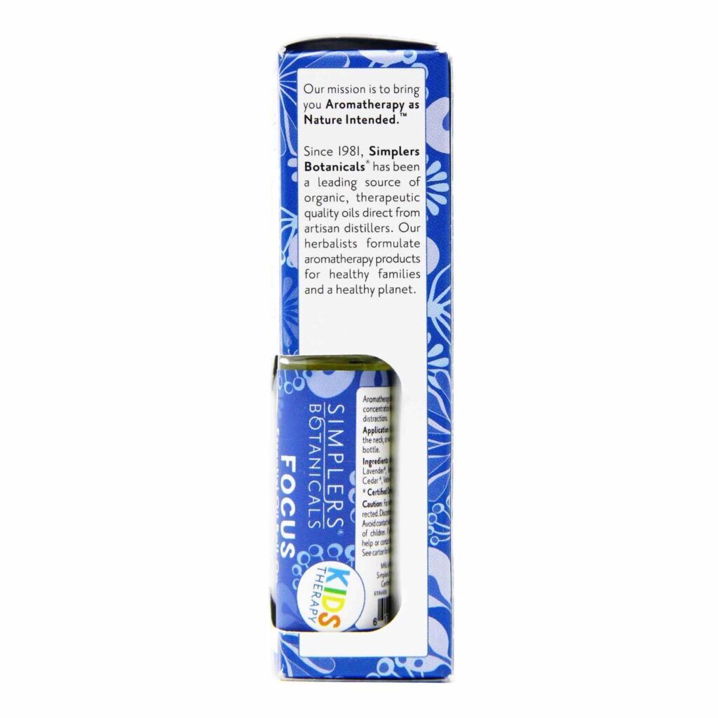 Simplers Botanicals Kids Therapy Focus Roll-On 8ml: Óleo Essencial para Concentração Infantil - Imagem 2