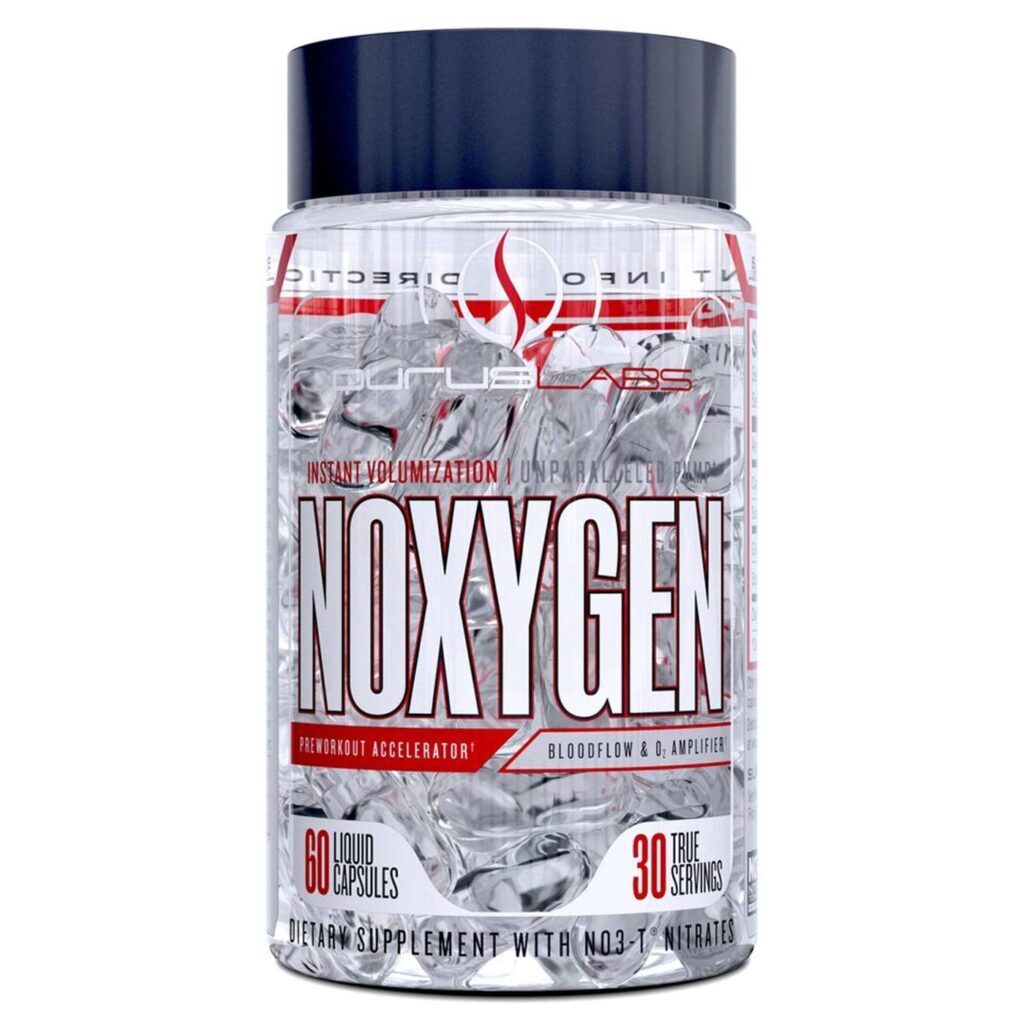 Purus Labs NOXYGEN Pré-Treino - 60 Cápsulas Líquidas para Energia Máxima