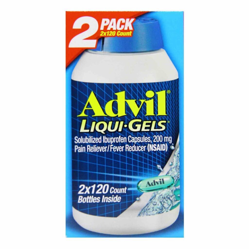Advil Ibuprofeno Liqui-Gels: Alívio Rápido para Dores - 2 Frascos com 120 Cápsulas (240 Cápsulas Líquidas Totais) - Imagem 2