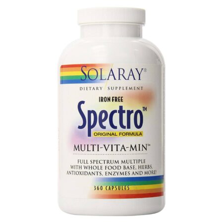 Solaray, Spectro™ - Multivitaminas e Minerais sem Ferro - 360 ​​Cápsulas