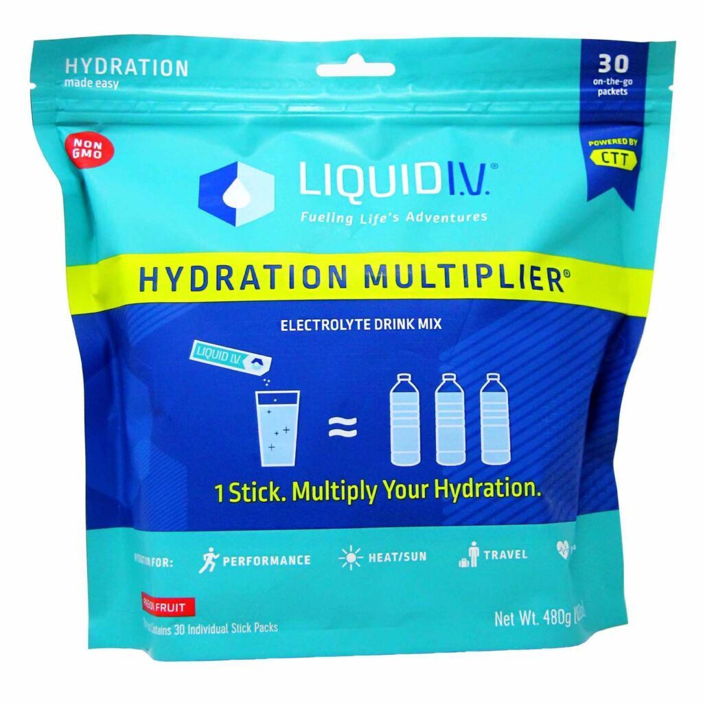 Liquid IV Multiplicador de Hidratação com Eletrólitos Sabor Maracujá - 30 Pacotes