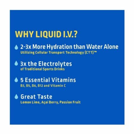 Liquid IV Multiplicador de Hidratação com Eletrólitos Sabor Maracujá - 30 Pacotes - Imagem 6