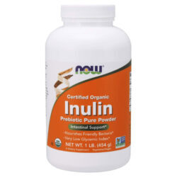 Now Foods Inulina Orgânica em Pó 454g: Fibra Prebiótica para Saúde Intestinal