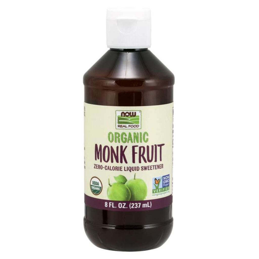 Now Foods Adoçante Líquido Orgânico de Fruta do Monge 273mL - Doçura Natural e Saudável