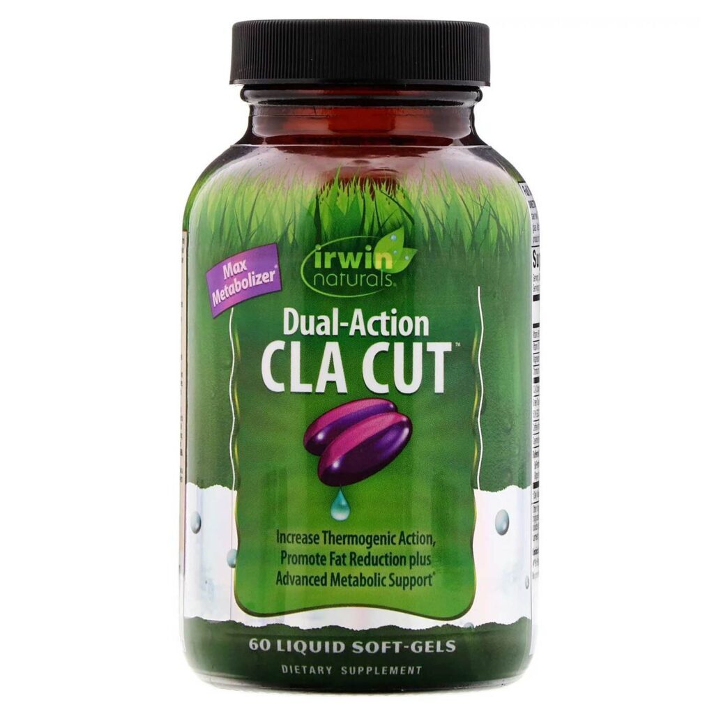 Irwin Naturals Corte CLA de Ação Dupla - 60 Cápsulas Gelatinosas Líquidas para Controle de Peso