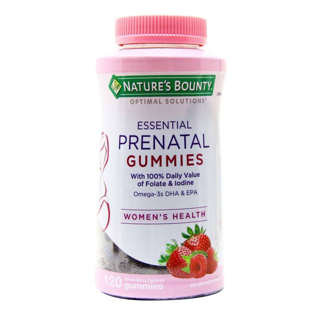Nature's Bounty Gomas Essenciais Pré-Natal Sabor Frutas Vermelhas - 120 Unidades