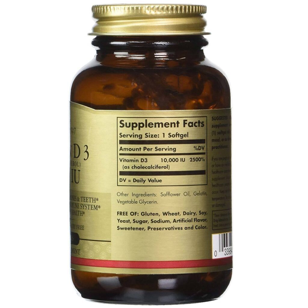 Solgar Vitamina D3 10.000 UI - 120 Cápsulas: Imunidade e Bem-Estar para o Brasil - Imagem 2