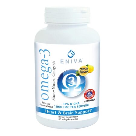 Eniva Omega 3 EPA DHA Efacor Natural Omega 3s Citrus - 60 Softgel Capsules