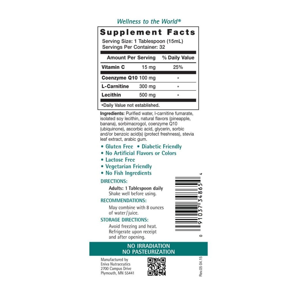 Eniva CoQ10 Plus Complexo Líquido 480 ml: Potencialize Sua Saúde Antioxidante - Imagem 2