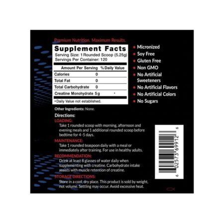 Creatina Monohidratada Micronizada Eniva - 630g: Potencialize Seus Treinos e Performance - Imagem 2