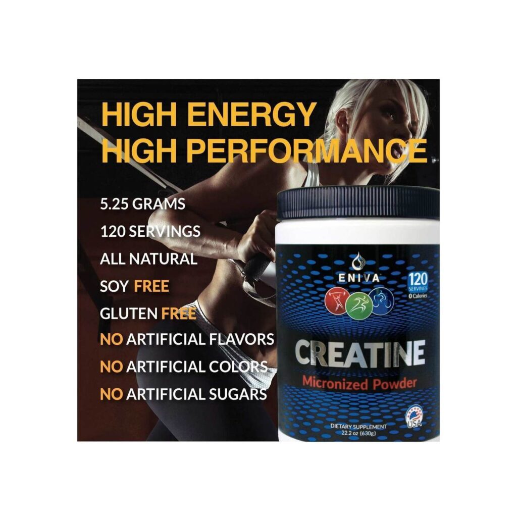 Creatina Monohidratada Micronizada Eniva - 630g: Potencialize Seus Treinos e Performance - Imagem 4