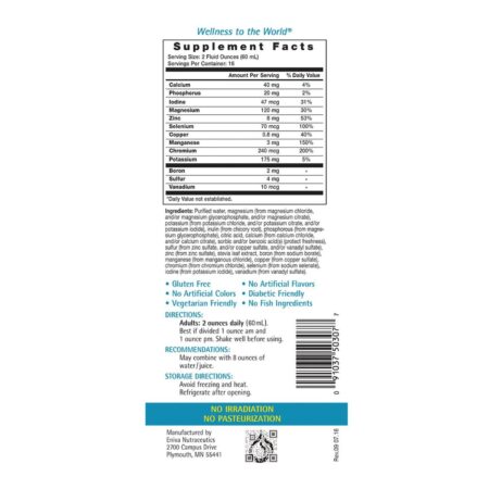 Eniva, Cell-Ready® Multimineral Líquido Concentrado, Sem Sabor - 960 ml (32 fl oz) - Image 2