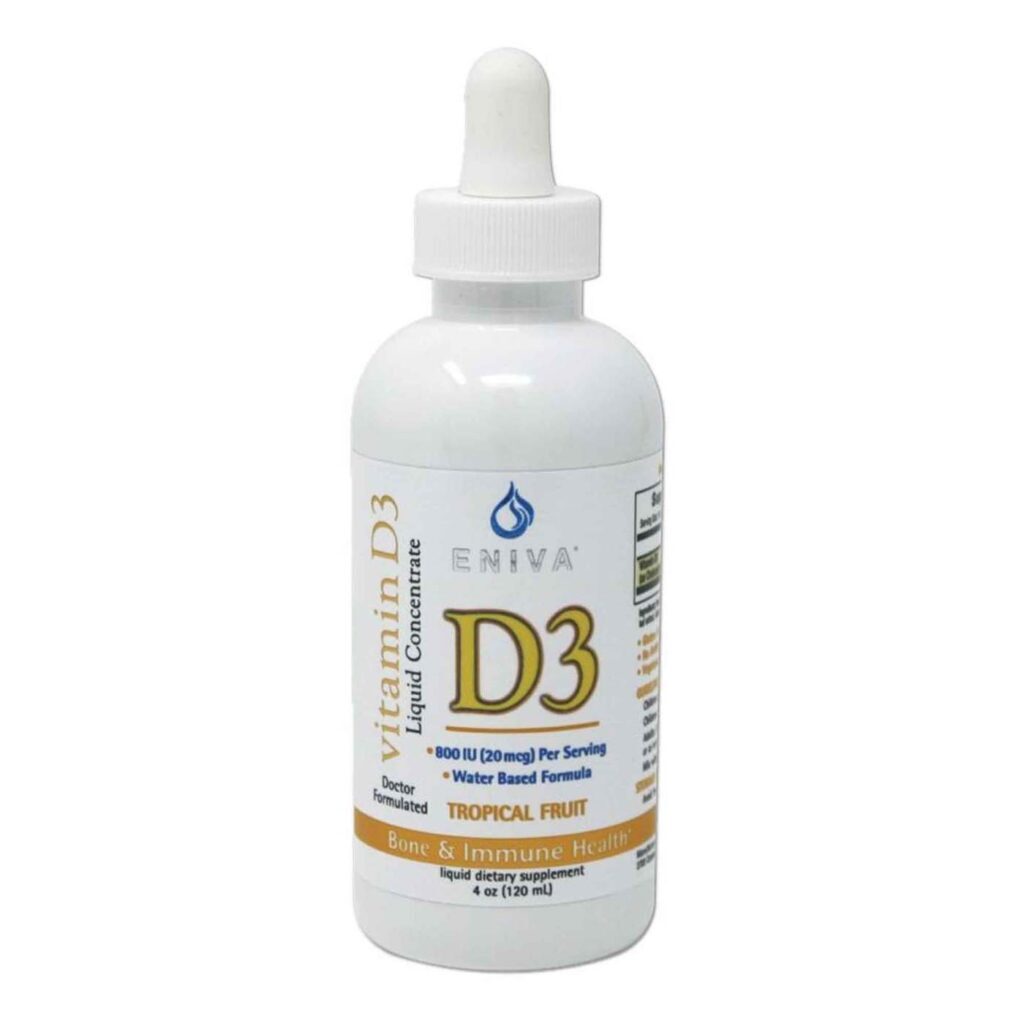 Eniva Vitamin D3 Concentrado Líquido - 120 ml (4 fl oz) - Imunidade e Saúde Óssea