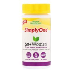 Super Nutrition SimplyOne Multivitamínico Feminino (50+) - 30 Tabletes para Saúde e Vitalidade