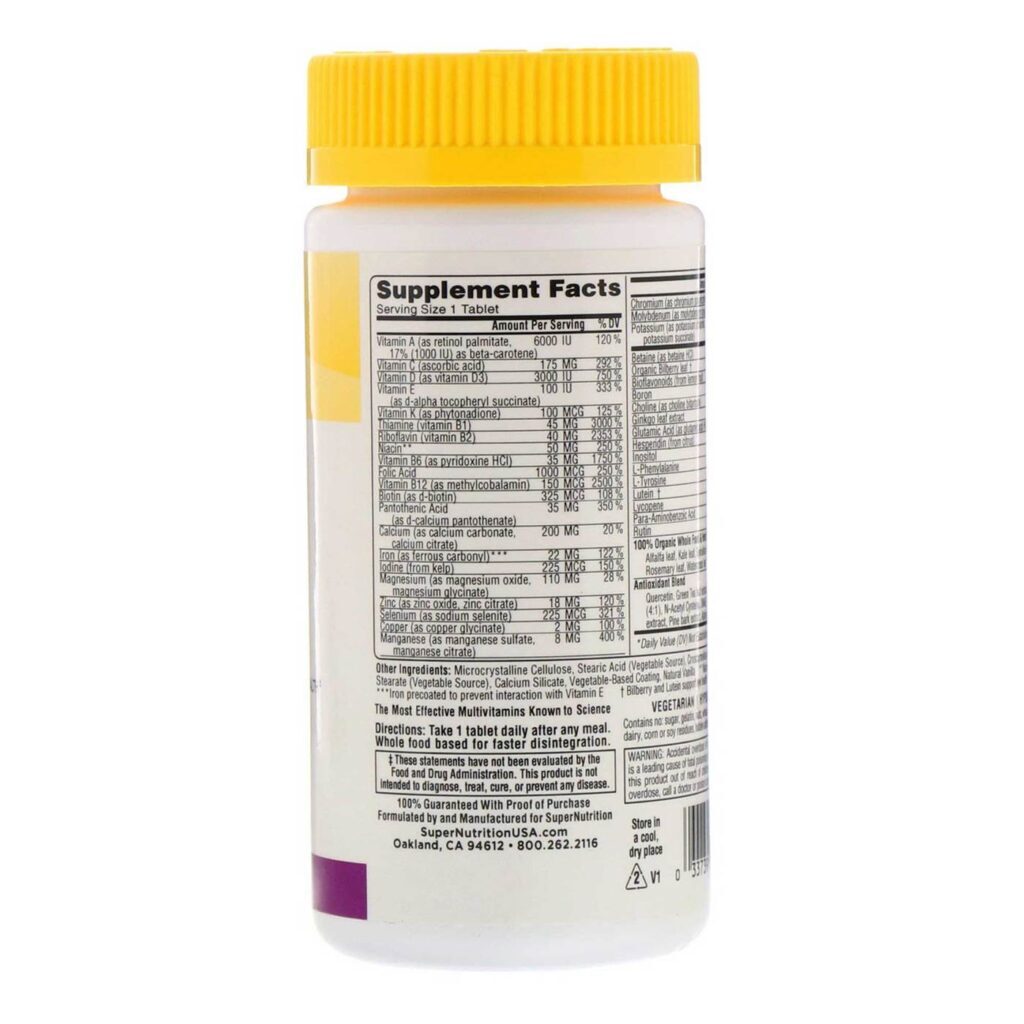 Super Nutrition SimplyOne Multivitamínico Força Tripla para Mulheres - 30 Comprimidos - Imagem 2