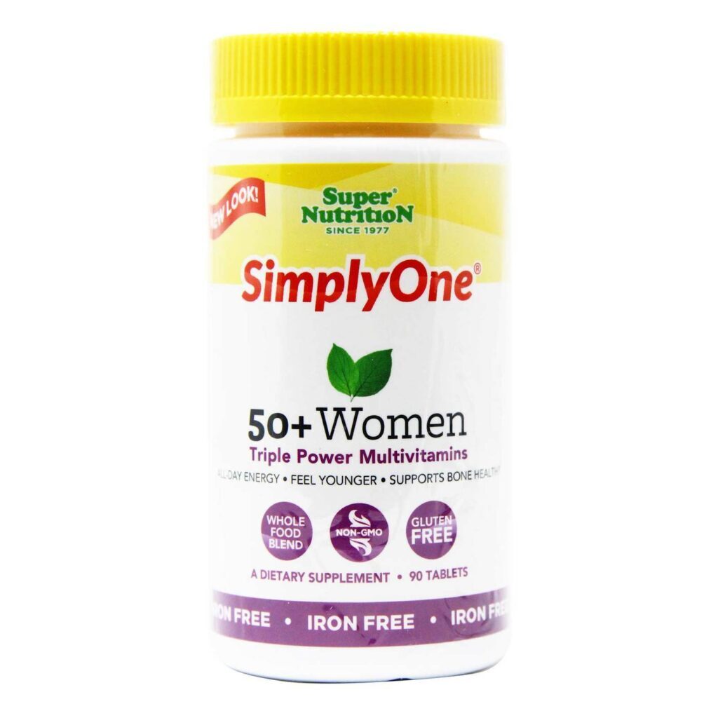 Super Nutrition SimplyOne 50+ Mulheres - 90 Tablets Sem Ferro