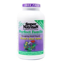 Super Nutrition Multivitamínico Família Livre de Ferro - 240 Comprimidos Vegetarianos