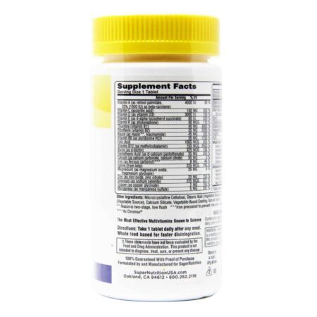 Super Nutrition SimplyOne Multivitamínico Tripla Força Para Homens - 90 Tabletes - Imagem 2
