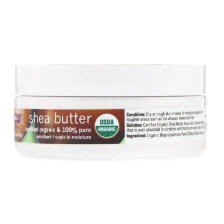 Now Foods Manteiga de Karité Pura 85g (3 oz) - Hidratação Profunda e Nutrição para Pele e Cabelos - Imagem 3