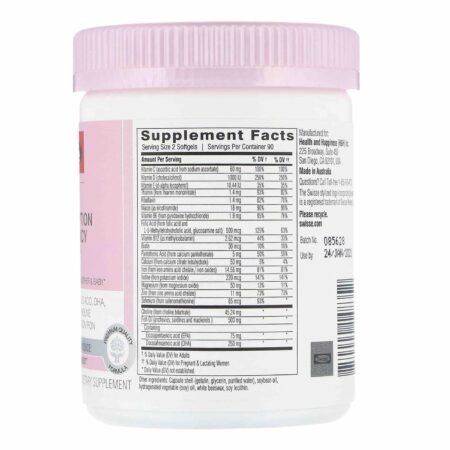 Swisse, Ultinatal Multivitamínico Pré-Concepção e Gravidez - 180 Cápsulas em Gel - Image 2