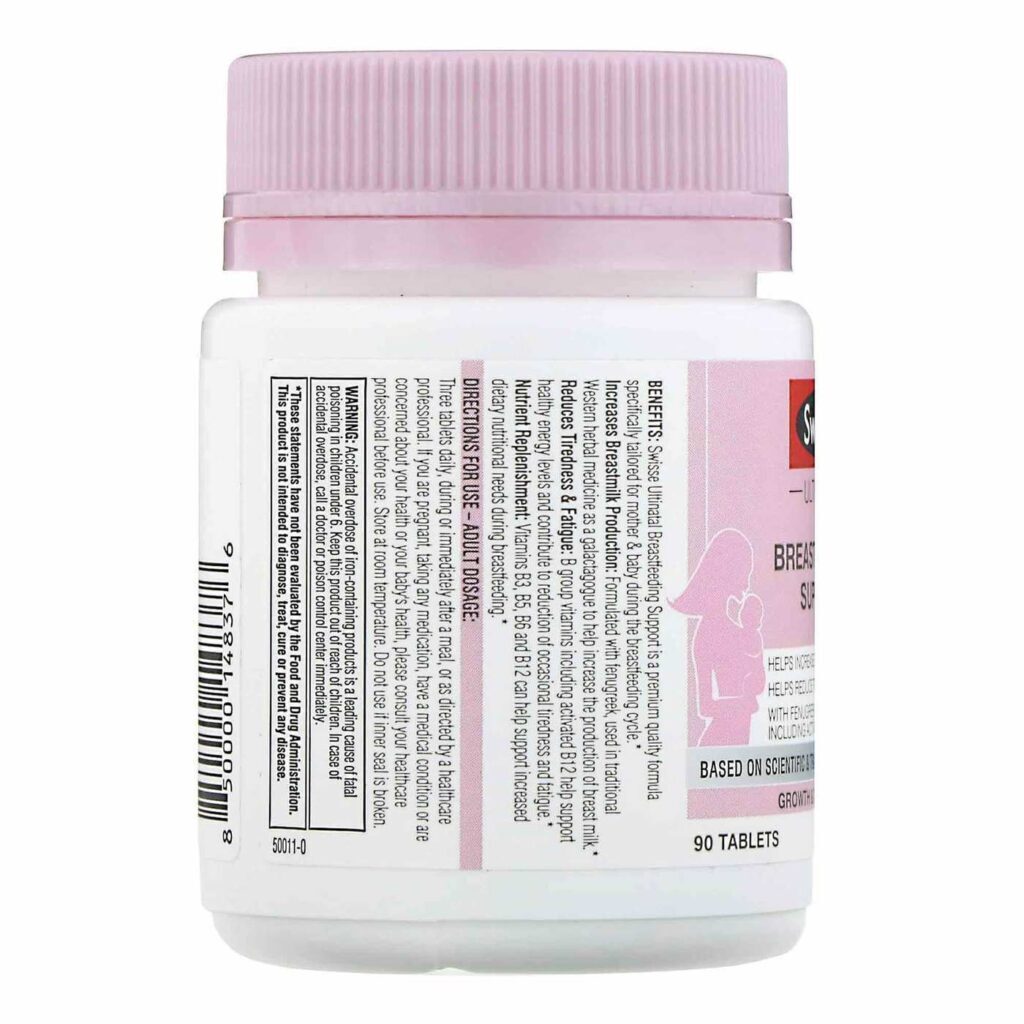 Swisse Ultinatal Suporte da Amamentação: Nutrição Essencial para Lactantes - 90 Tabletes - Imagem 4