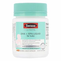 Swisse Ultinatal DHA + EPA Líquido Para Bebês: 60 Cápsulas para Desenvolvimento Cerebral e Visual