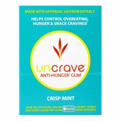 Uncrave Goma Anti Fome Sabor Menta Crocante - 7 Pacotes / 14 Peças