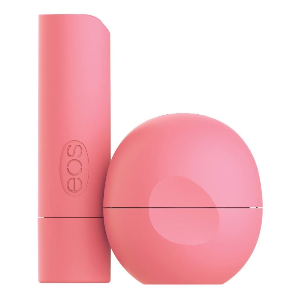 EOS Hidratante Labial Sorbet de Morango - 2 Unidades - Cuidado e Proteção Intensa