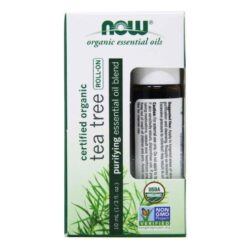 Now Foods Óleo Essencial de Melaleuca Orgânica Roll-On 10 mL - Pureza Natural para Sua Pele