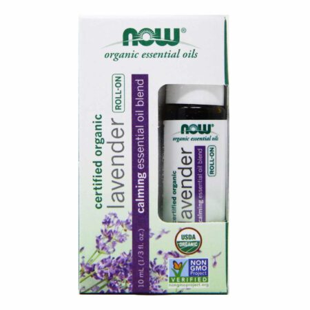 Now Foods, Mistura de Óleo Essencial de Lavanda Orgânico - Recipiente roll-On - 10 mL