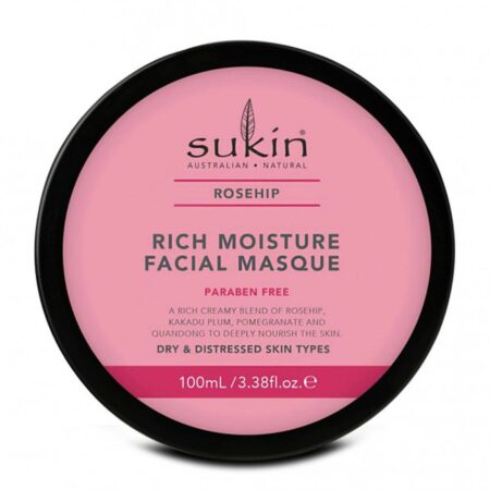 Sukin Rosehip Facial Rich Moisture Masque - 3.38 fl oz (100 ml)