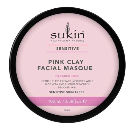 Sukin, Máscara Facial de Argila Rosa Sensível - 100 mL (3.38 fl oz)