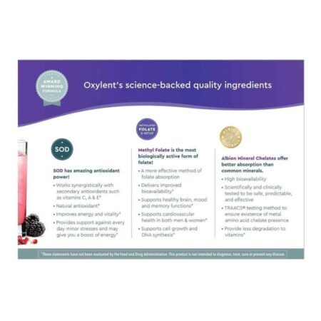 Oxylent Multivitamínico Sabor Amora e Romã – 30 Pacotes | Energia e Vitalidade — foto 4