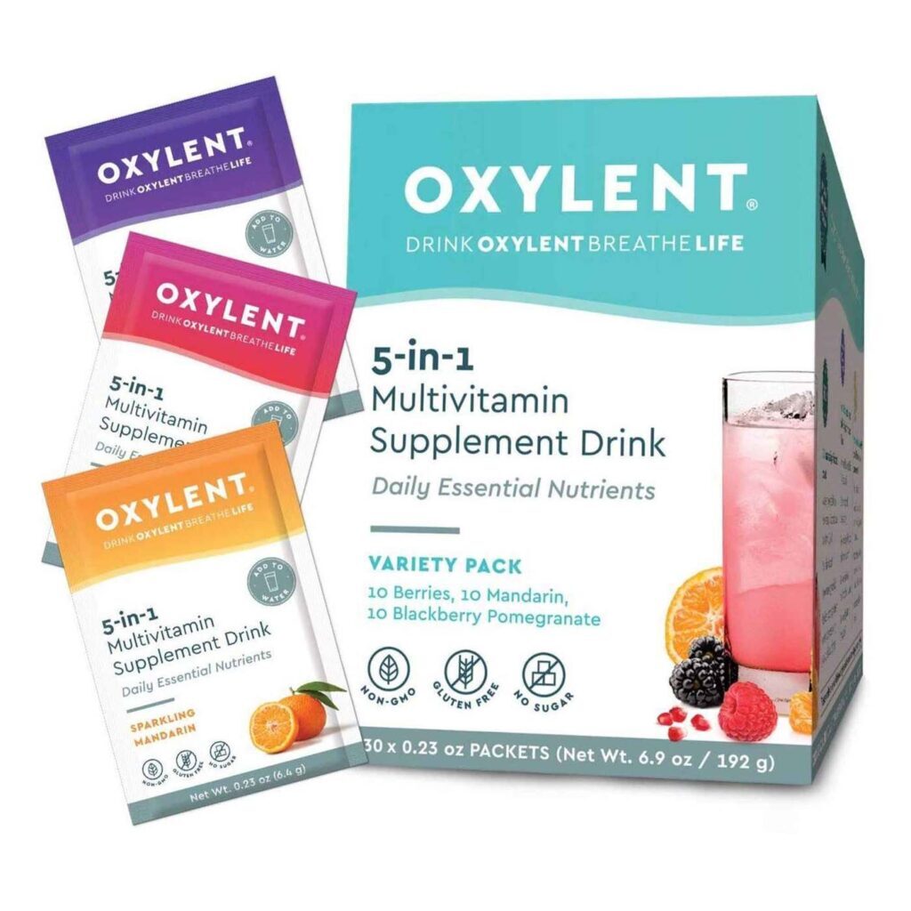 Oxylent Multivitamínico 5-em-1 Pacotes Variados - 30 Pacotes Essenciais para Sua Saúde
