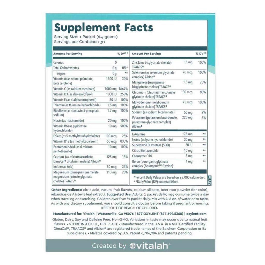 Oxylent Multivitamínico 5-em-1 Pacotes Variados - 30 Pacotes Essenciais para Sua Saúde - Imagem 3