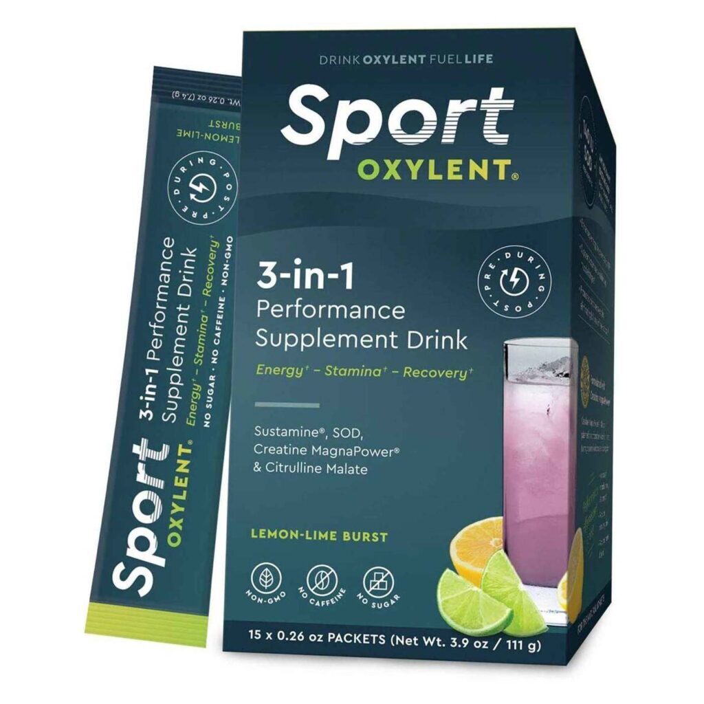 Oxylent Suplemento 3-In-1 Performance Lima Limão - 15 Pacotes